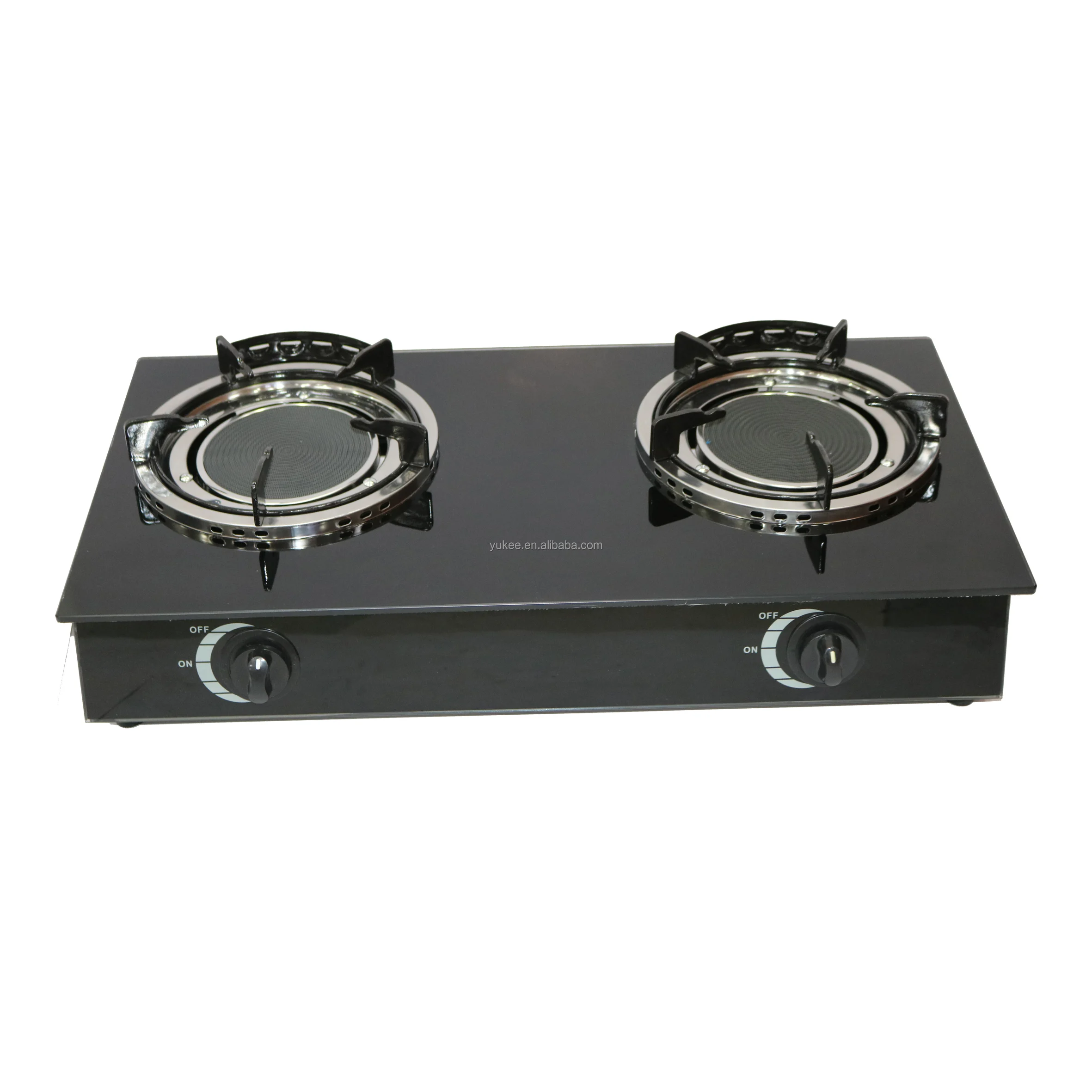 2 burner infrared cast iron burner household kitchen appliance energy saving big flame tempered glass gas burner