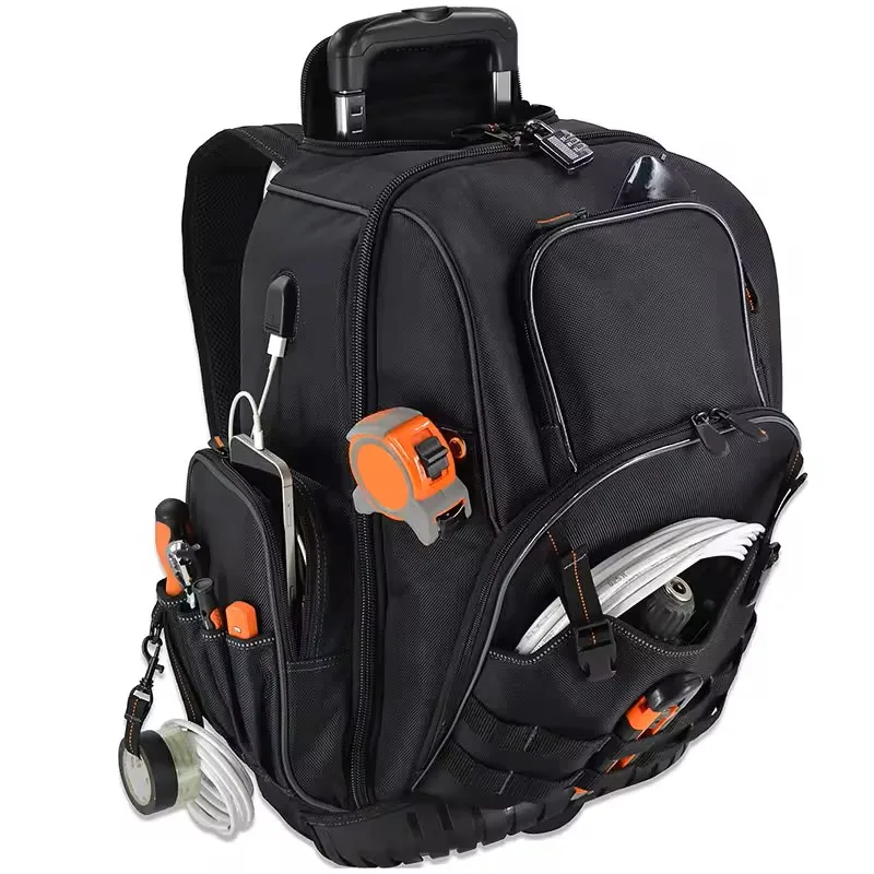 OEM & ODM Tool Bag Backpack Heavy Duty Electrician Tool Organizer Carrier Electrician Tool Bag