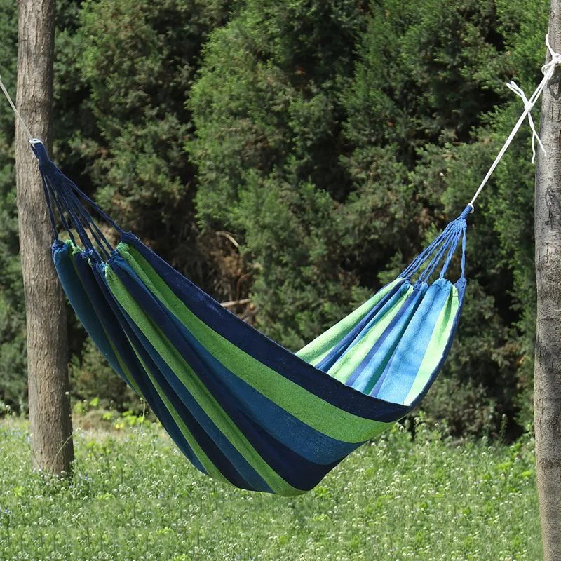 
New hot manufacturers direct fashion Folding Hanging Chair Brazilian Hammock Camping Hammock Outdoor Cotton Canvas Hammock 