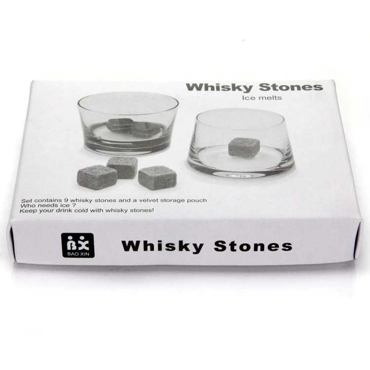 Top Seller Hot Sale Granite whisky Stones Best Gifts Whiskey Cooling Stone Set Great Vodka Gin Ice Stone Set
