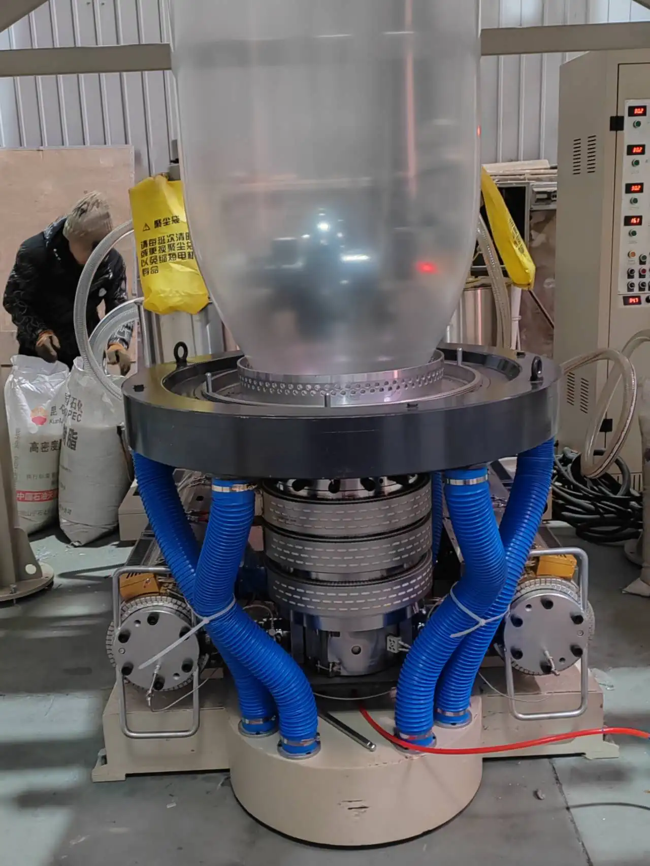 super supplier high efficiency high quality plastic pe film roll garbage bag making machine price