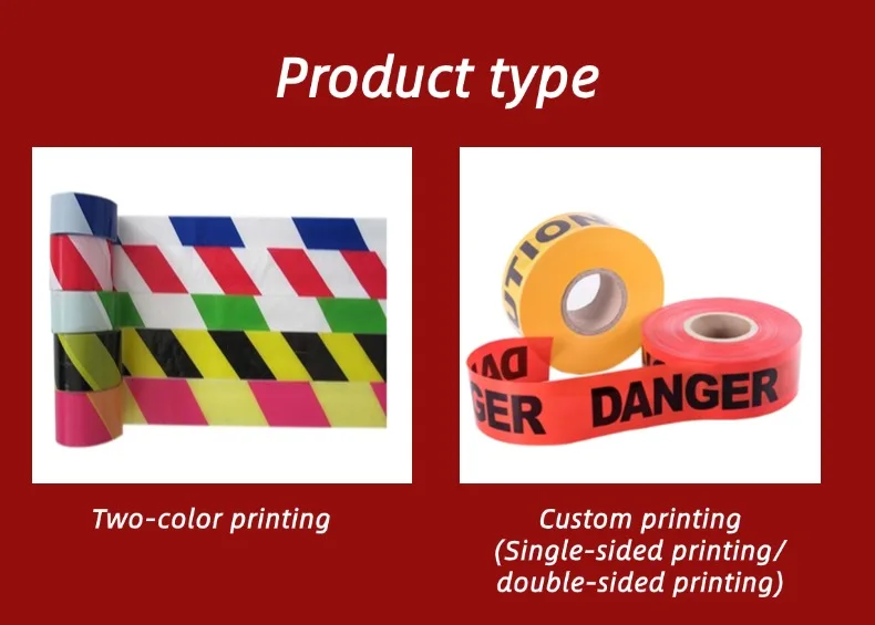 Orange Color Custom Printing Caution No-Adhesion Barrier Danger Pe Warning Tape