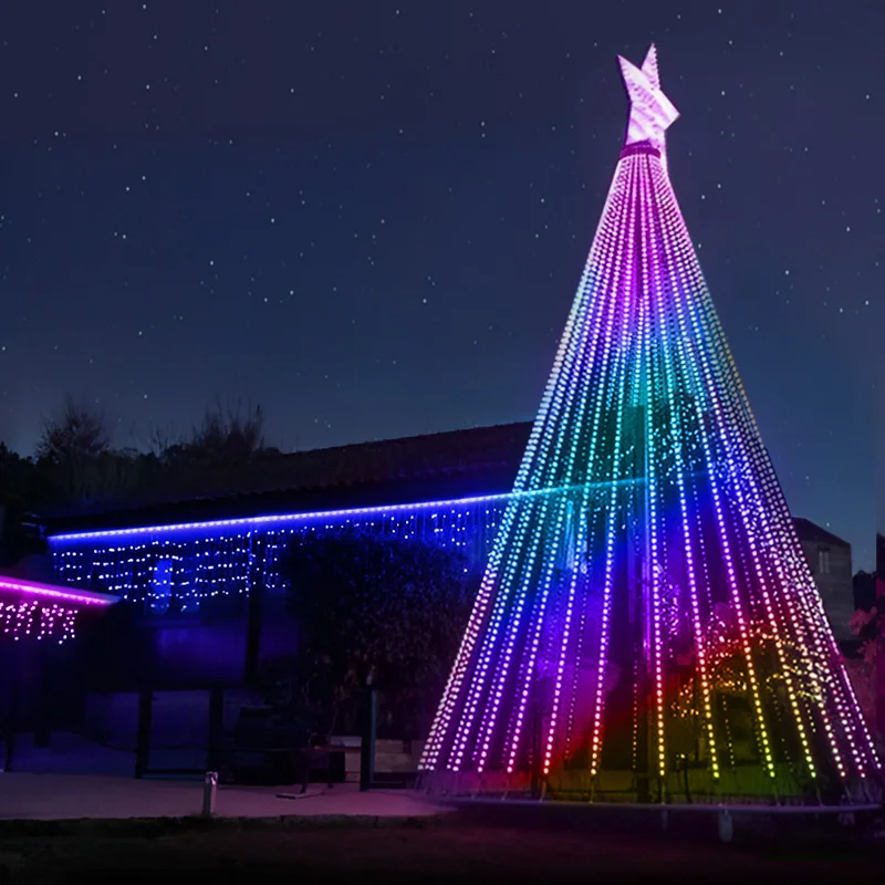 Pixel Light WS2812 Chasing RGB Color  PVC IC Addressable Outdoor DMX Smart Strip Fairy String led Pebble Lights Fairy Lights