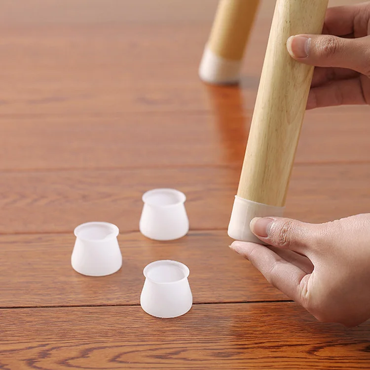 Bestlife Transparent Round Silicone Felt Bottom Table Chair Leg Covers Furniture Leg Feet Cover Protect