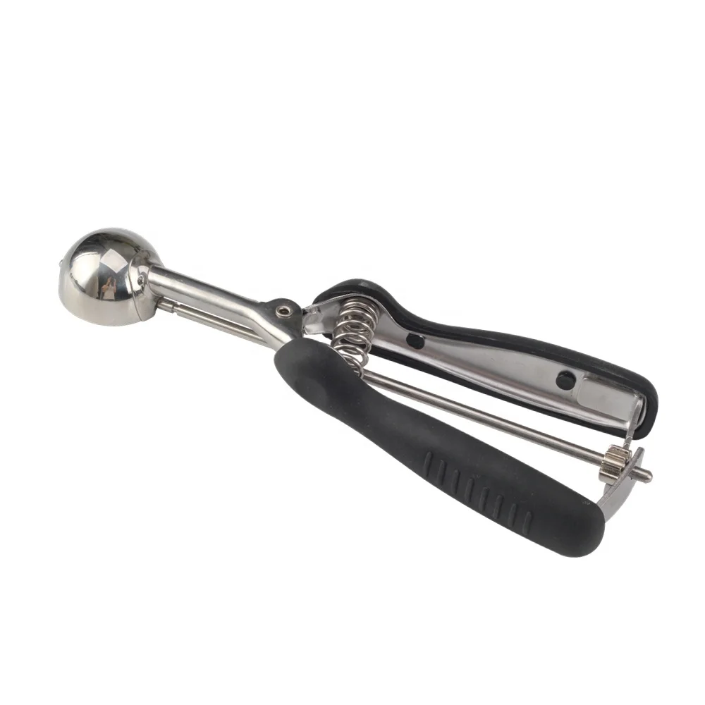 Ice Cream Scoop with Trigger Lever and Comfort Grip Handle