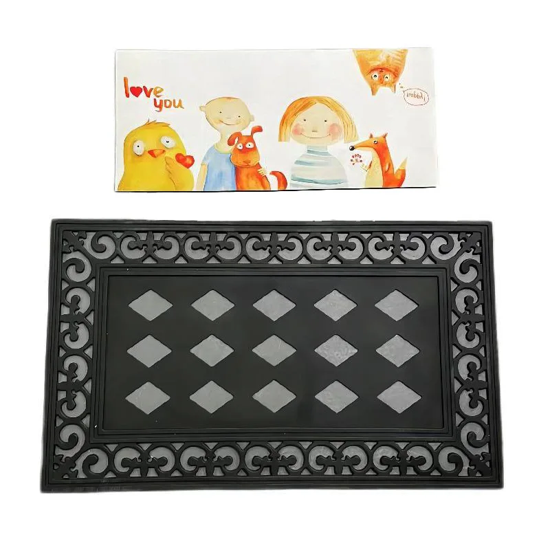 Personalized blank plain white doormat sublimation door mat with non-slip rubber at backside