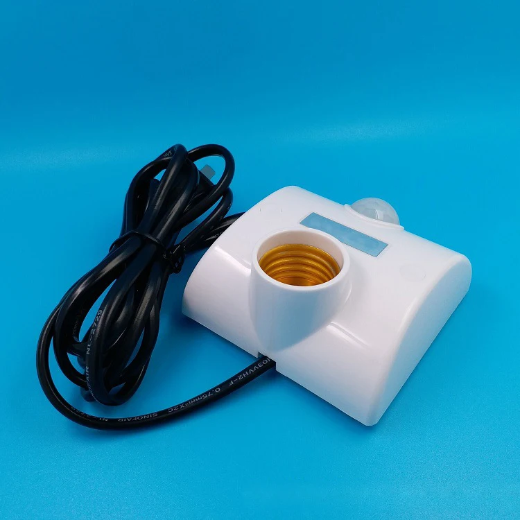 UV Lamp Holder PIR Motion Sensing Lamp Base Switch Infrared Motion Sensor Automatic Light Lamp Holder Switch E27