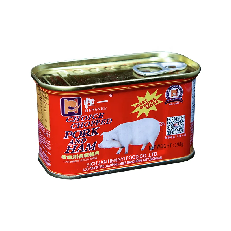 ready to eat Instant Food Instant Food meat can pork luncheon meat canned chopped pork and ham 198g