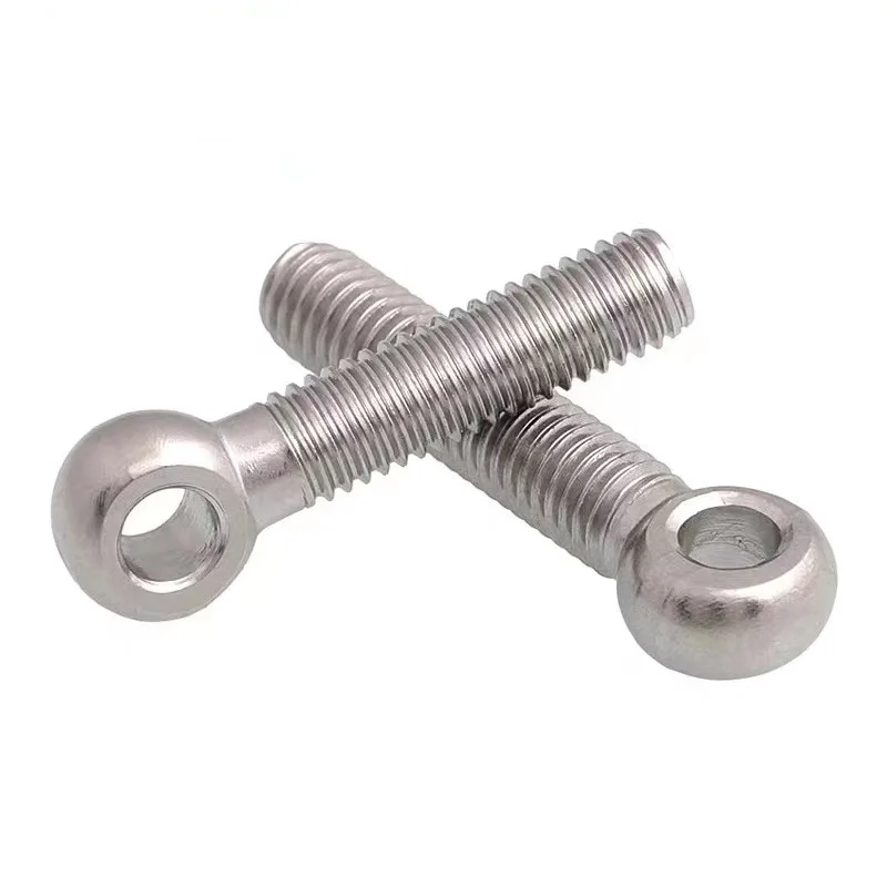Customized All Sizes High quality SS304 Swing bolt Stainless Steel Full thread DIN 444 Eye Bolt
