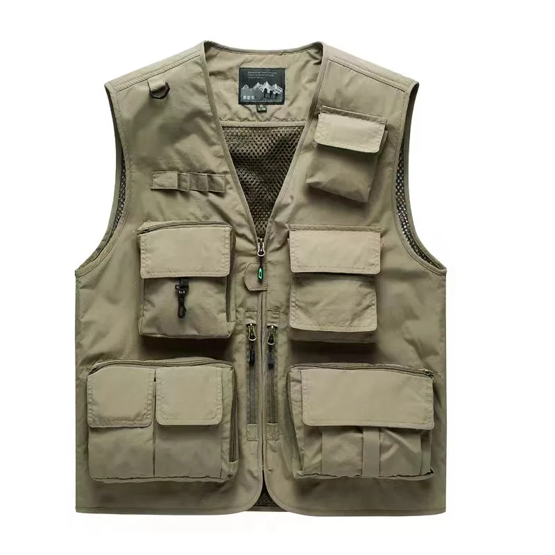 Jinteng Wholesale Custom Logo High Quality Man Gilet Sleeveless Fishing Utility Vest Tactical Vest With Pockets Utility Vests
