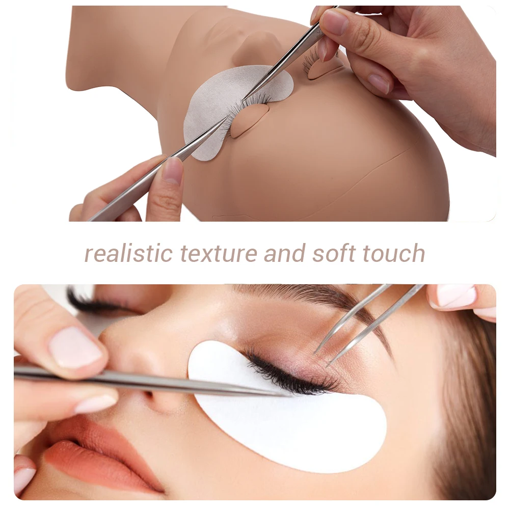 Factory Sale White Black Brown Practice Eyelash Extension  Removable Eyelids Lash Mannequin Head For Lash Extensions Training