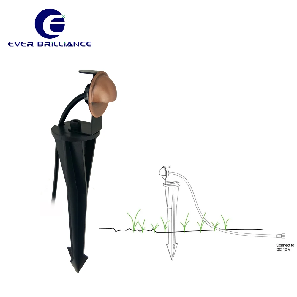 zinc alloy 12V mini size outdoor pathway walkway light IP65 garden spike light led