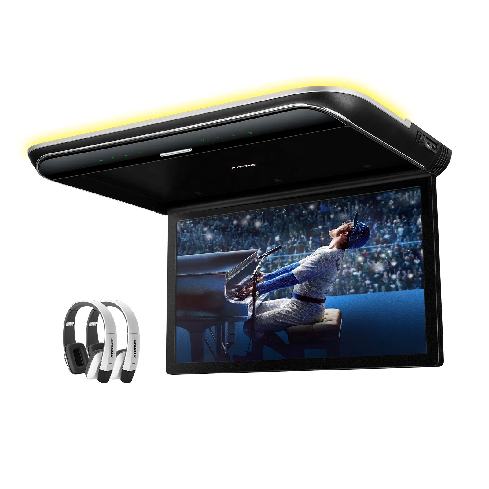 19.5 inch HD Digital TFT 16:9 Screen Ultra-thin Roof Mounted Player with Built-in Speakers and Colourful Aura Light