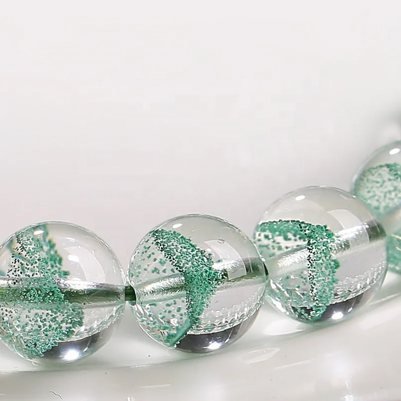 ArthurGem Rare Top Quality 10mm Pyramid Shape Green Phantom Quartz Bracelets Natural Phantom Quartz Gemstone Bracelet for Women