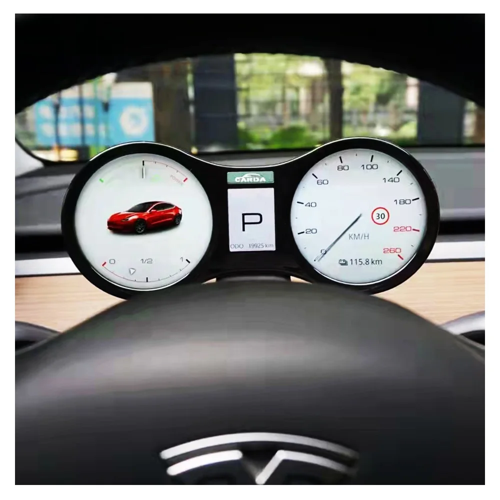 lcd car dashboard IPS Screen Car  for Tesla Model 3 &Y Multifunction Car Speedometer Real-time Monitor Automotive