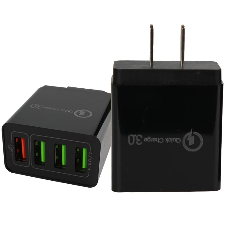Smart QC3.0 Quick Mobile Tablet Fast Charging Chargers Android Type-c IOS Travel 4 USB Charger Phone Accessories