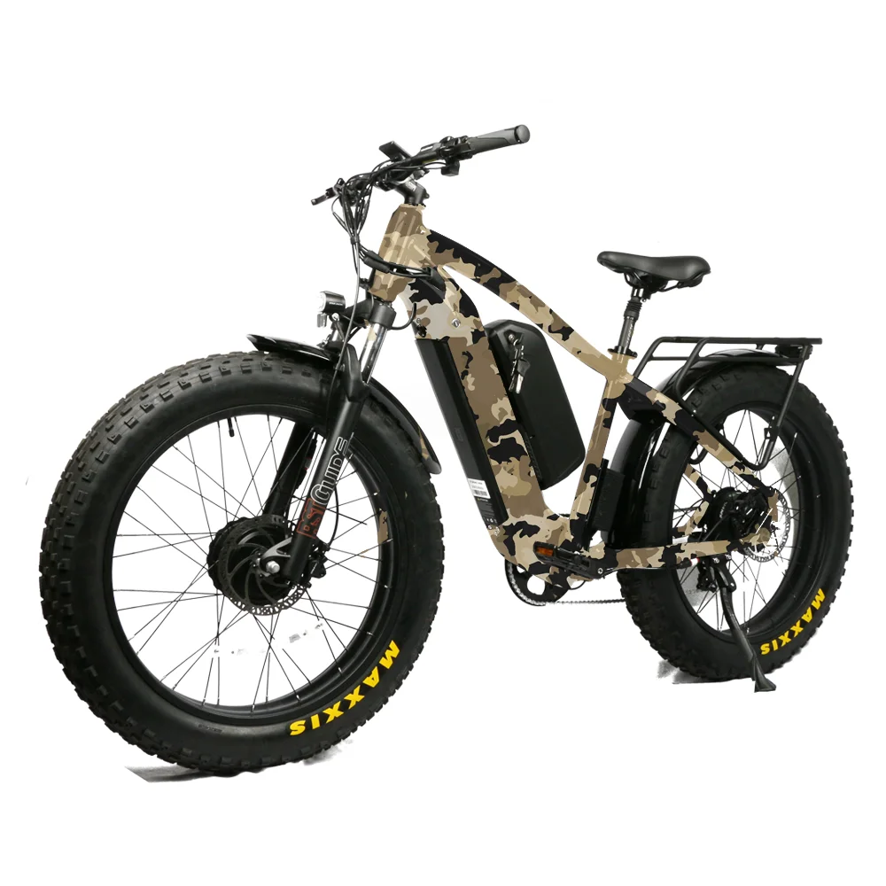 Front suspension fork fat tire electric bike 52V 1000W dual powerful motor mountain e bike 2 wheel high speed bike electric