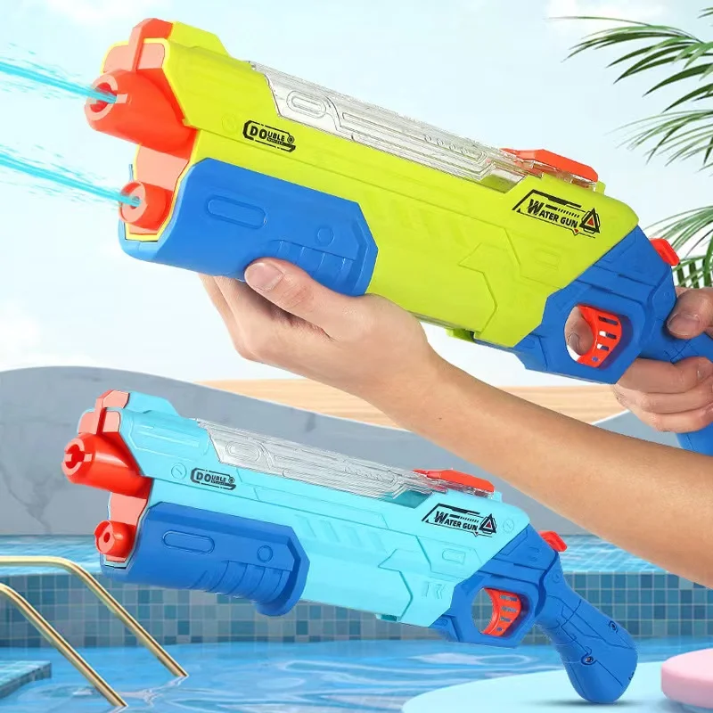 Hot Selling Good Quality Summer Water Toy Double Nozzles Shooting Electric Water Gun For Kids