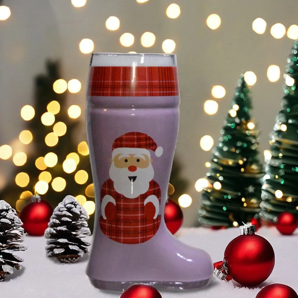 wholesale cowboy ski boot shaped beer shot glass for Christmas gift