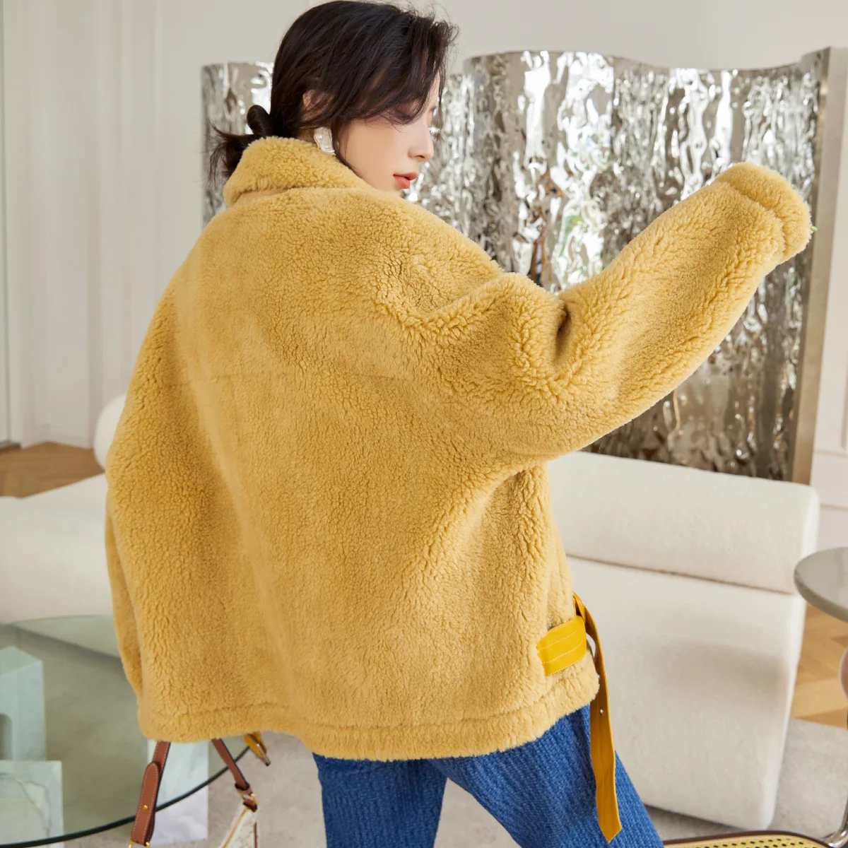 Winter Faux Fur Lamb Women Coat Outwear Coats For Men Winter Brand