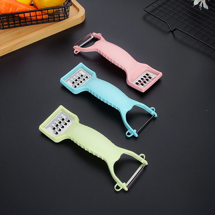 2 In 1 Double Head Peeler Stainless Steel Fruit And Vegetable Peeling Knife  Grater Multi-function Peeler