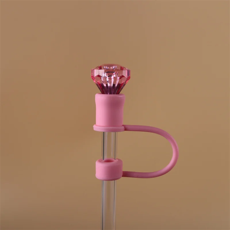 Wholesale 3d Straw Toppers For Tumbers Plastic Straw Topper Charms Wholesale Straw Topper Diamond