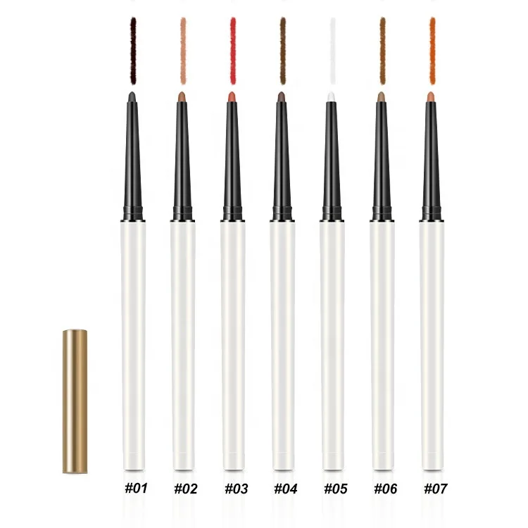 Cosmetics Makeup Lip Liner Colorful Eyeliners White Lipliner Lip Eye Liner Pencil Creamy Lipliners