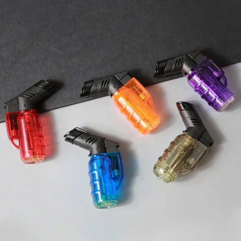 mini wholesale plastic transparent cigarette torch lighter