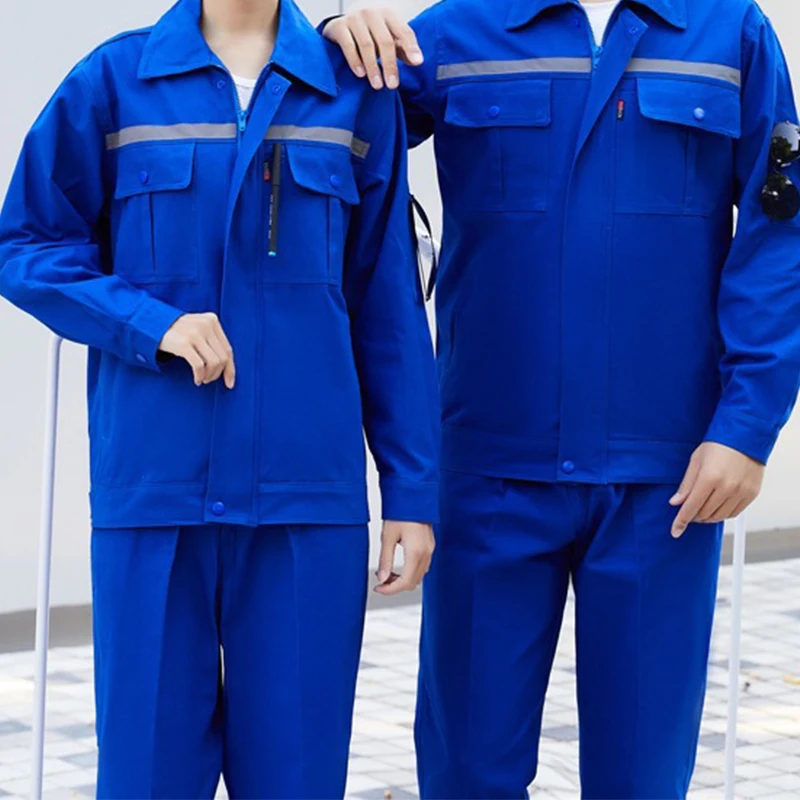 Welder Auto Repair Shop Factory Site Workshop Clothes Gas Station Labor Protection Clothing Uniforms Tops with reflective stripe