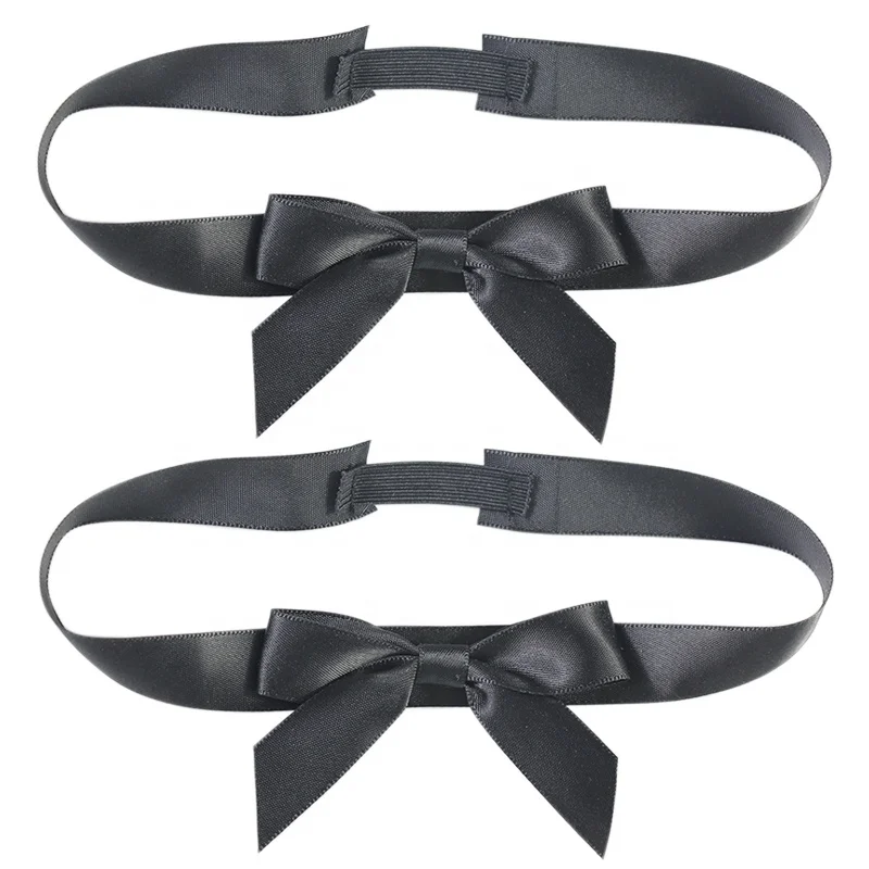 Wholesale Custom Pre Made Bow 196 Colors Pre Tied Satin Ribbon Bow with Elastic Band for Gift Box Packing