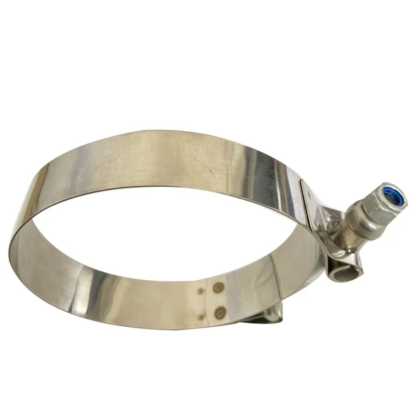 HDTX85-129MM 304Semi stainless steel T-bolt and nut Adjustable Heavy Truck hose clamp19mm wide*0.6mm thick