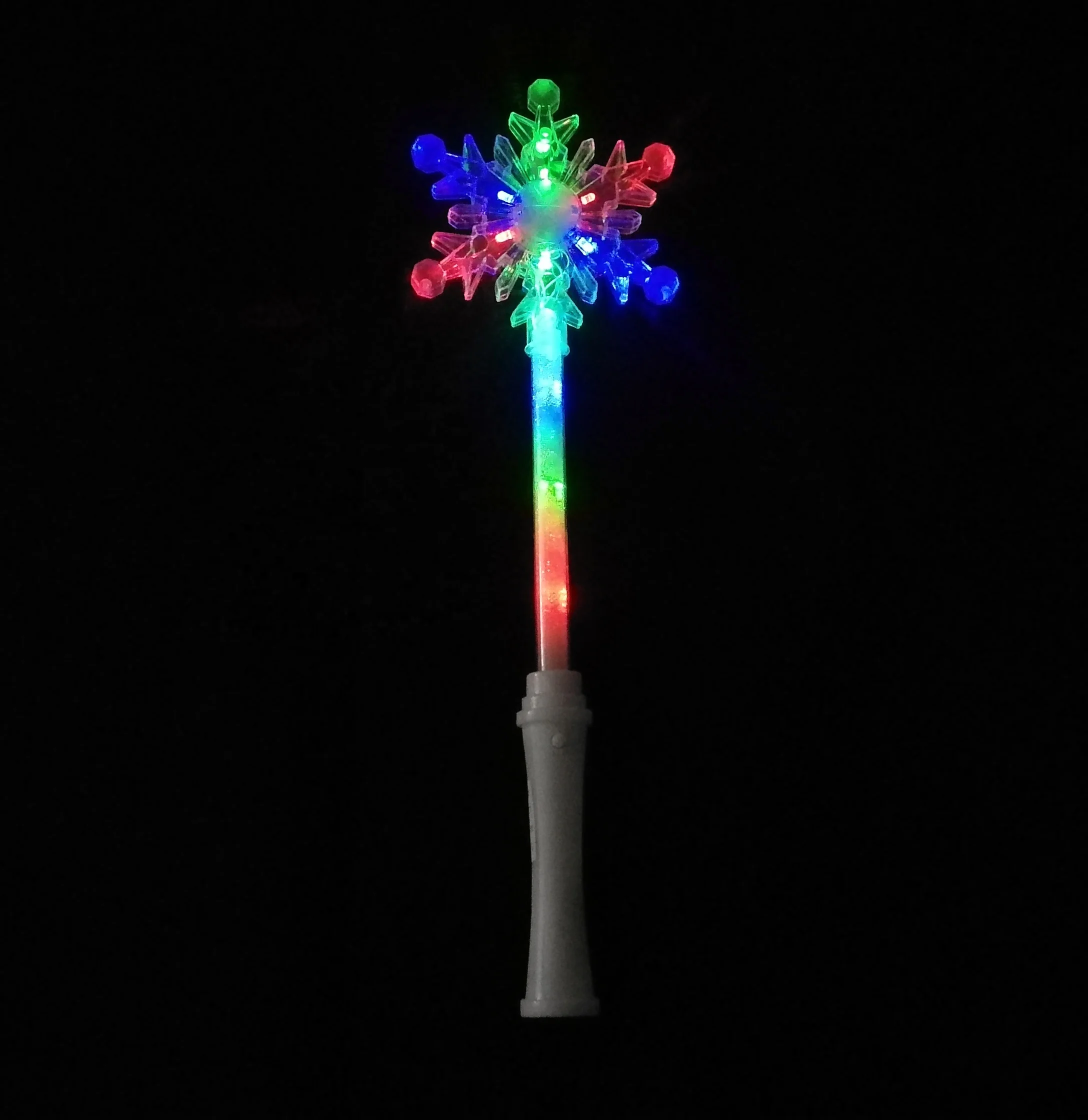 Light up LED Princess Flashing Snowflake Wand Fairy Magic Sticks