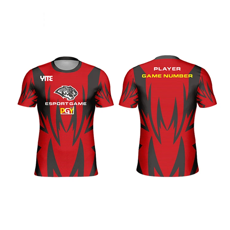Wholesale E-sports competition gaming jersey 2021 e-sports uniform kits all over printed e sports jersey