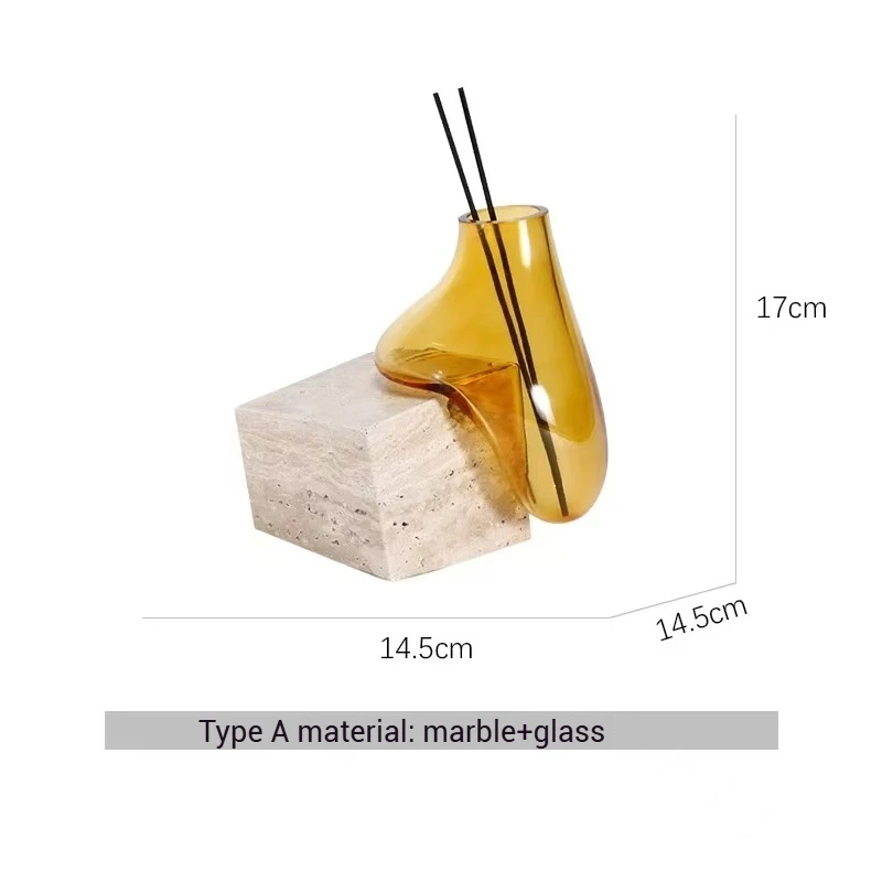 Marble Ornaments Travertine Aromatherapy Ornaments Bedroom Living Room Glass Aromatherapy Bottles