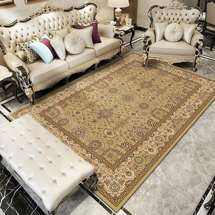 
Traditional Isfahan Tabriz Qom Hand Knotted Silk Carpet Big Size For Living Room 