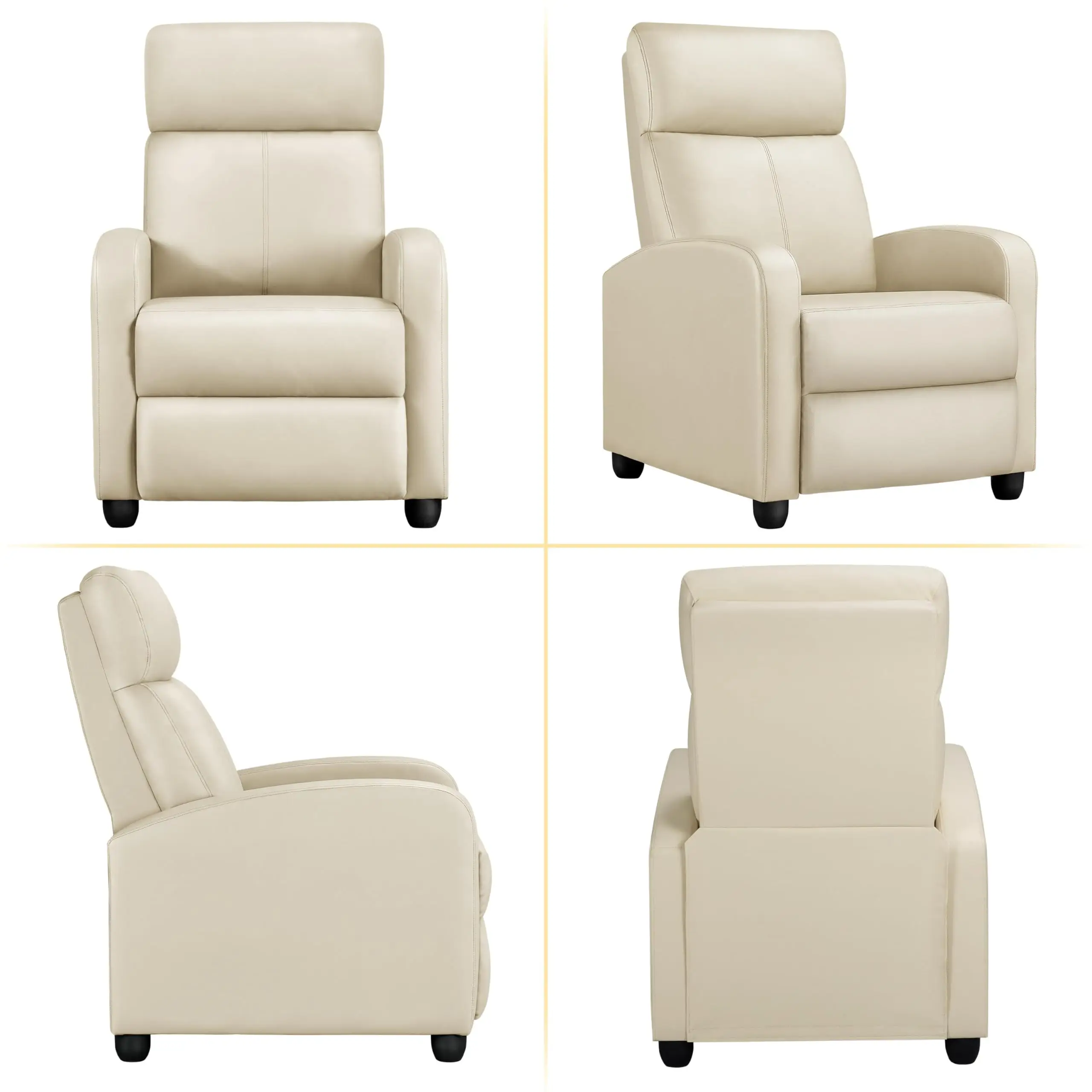 Genuin Leather Reclining Chair Power Electric Recliner Sofa Chair For Home Living Room Hotel Salon