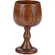 Hot Selling  Wooden Wine Goblet Drinking Cup Water Cup Handmade Wooden Wine Glass Glasses Wine Goblet tumbler  cups