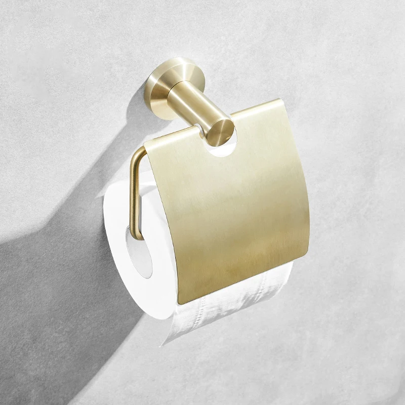 High quality Hotel wall mounted  towel bar Stainless steel sus304 towel rack Brushed gold bathroom accessories set