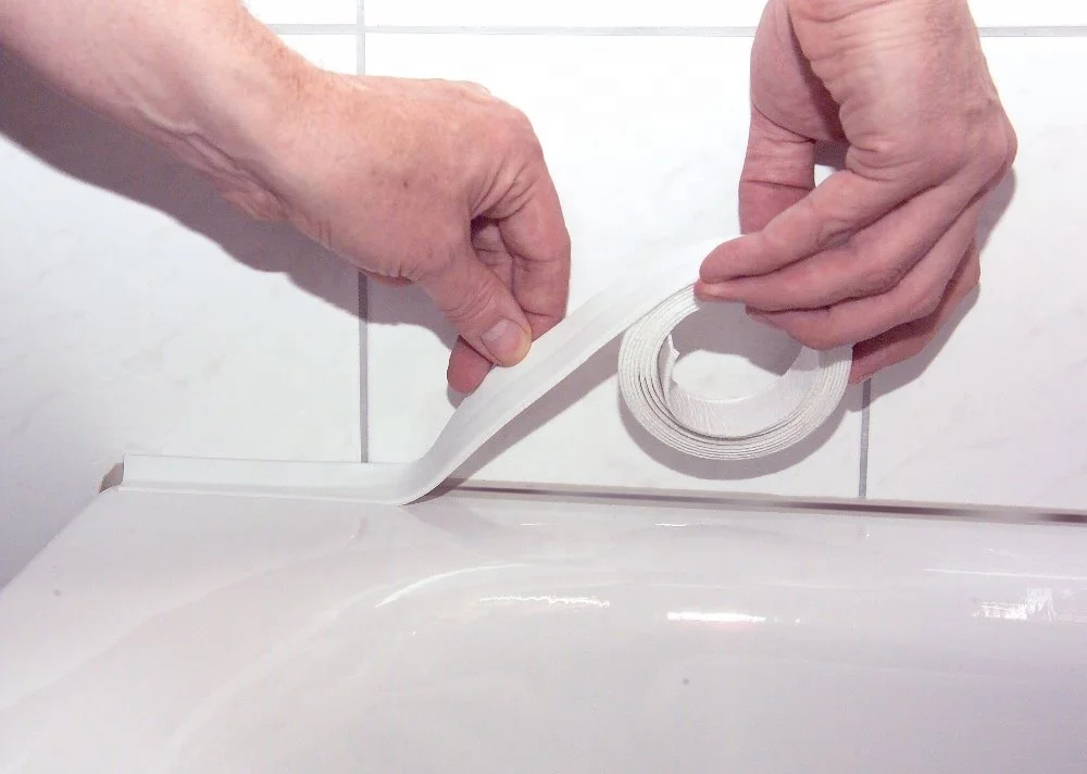 Caulking Strip -an ideal substitute for traditional caulking sanitary strip 22mmx3.35m seals tape peel and stick caulk