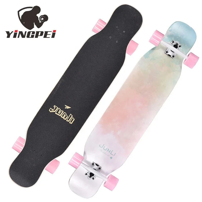 YINGPEI Comfortable Pro Longboard 7 Ply Chinese Maple Cruising Sporting Long Skateboard best selling adult four-wheels