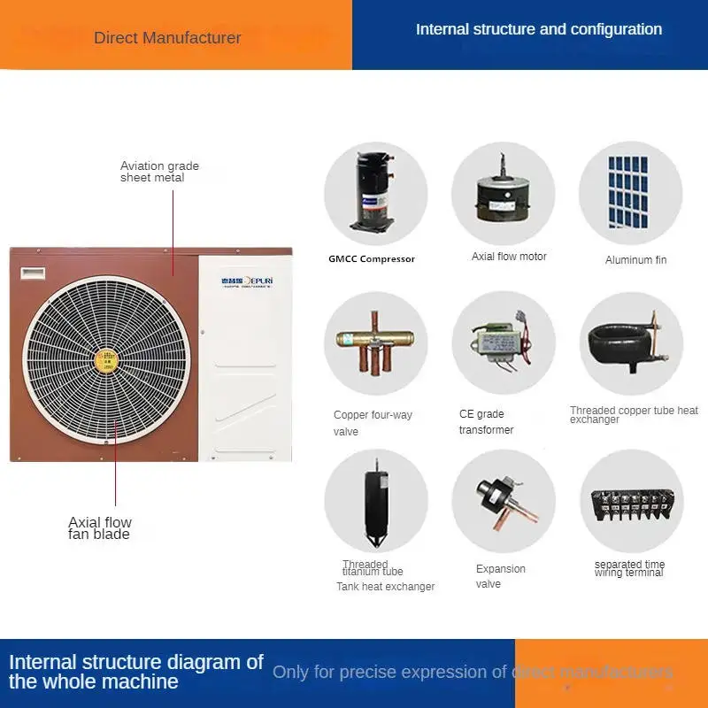 A+++ TUV 20kw Inverters Heatpump -25 Evi R32 Cooling Air Pumps Heat-pumps 15kw Monoblock Water Heating Source Air Heat Pump