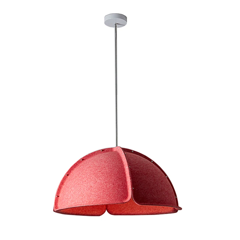 High Quality Recycled Material Felt Lamp Modern Hanging Acoustic Lights Chandeliers Sound Absorbing Fabric Felt Pendant Light