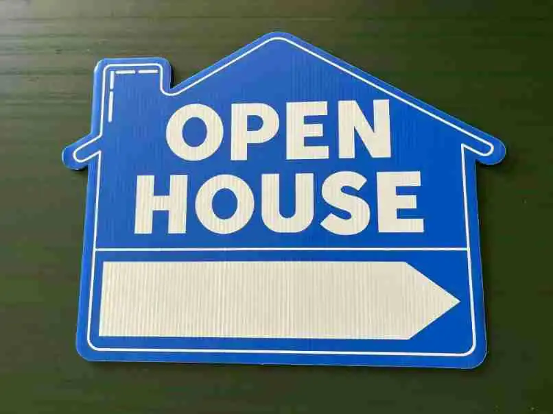 custom 18x24 Inch Real Estate Sale Double-Sided Yard Open House Signs with Metal H Stakes