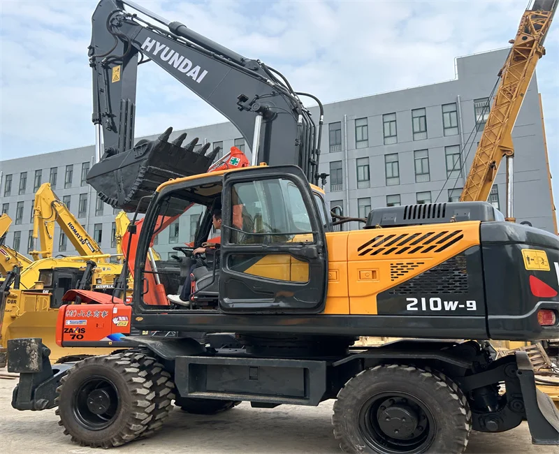 Well Maintained Used Hyundai 210w-9s wheel excavator high quality original from Korea in stock