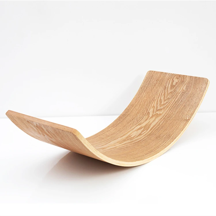 Latest Hot Sale Kids Yoga Curvy Rocker Wooden Montessori Wobble Fitness Balance Board