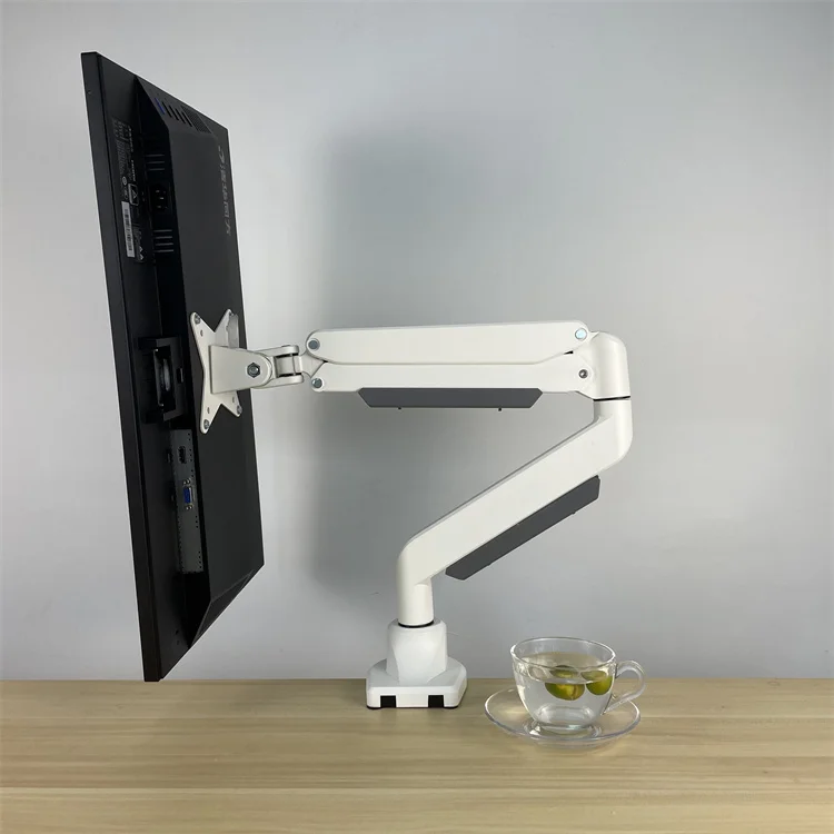 Adjustable Gas Spring Monitor Stand VESA Office Relax Relief Cervical Vertebra  OEM/ODM Quick Release Aluminum Monitor Arm
