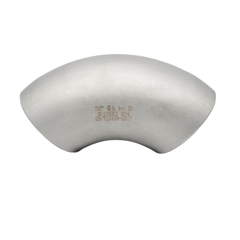CNJS SUS304 316 pipe fittings Stainless steel elbow butt-weld fittings BW LR long radius 90 degree sch10 sch40 seamless ss elbow