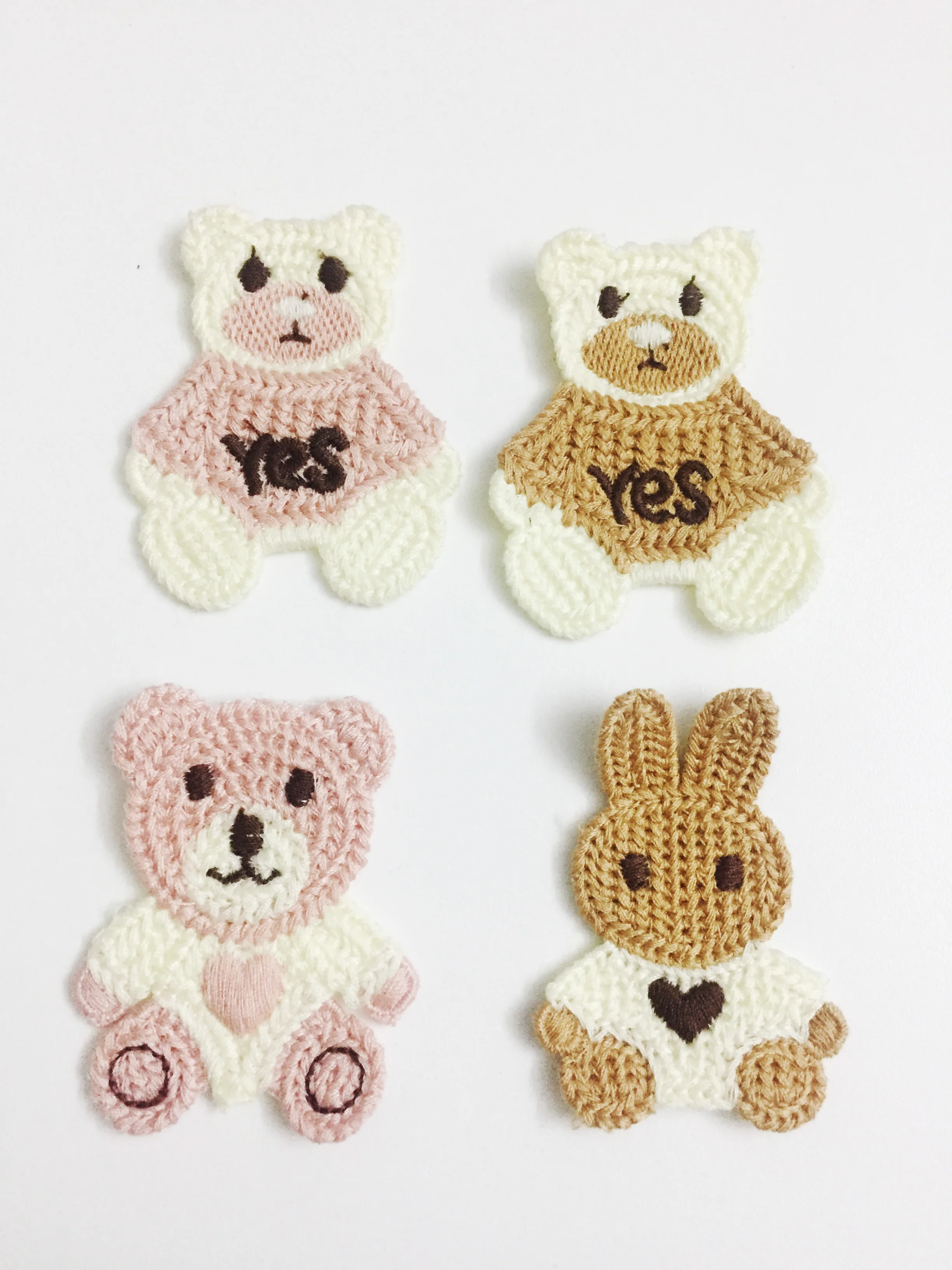 mini bear embroidery patch for baby garment patch for baby shoes