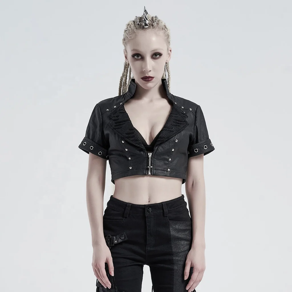 
WY-1274PCF в стиле панк; Летнее короткое пальто для девочек; Хлопковая Женская куртка в стиле панк; Темно-серая куртка; Большие размеры; Оптовая продажа; Черная куртка 