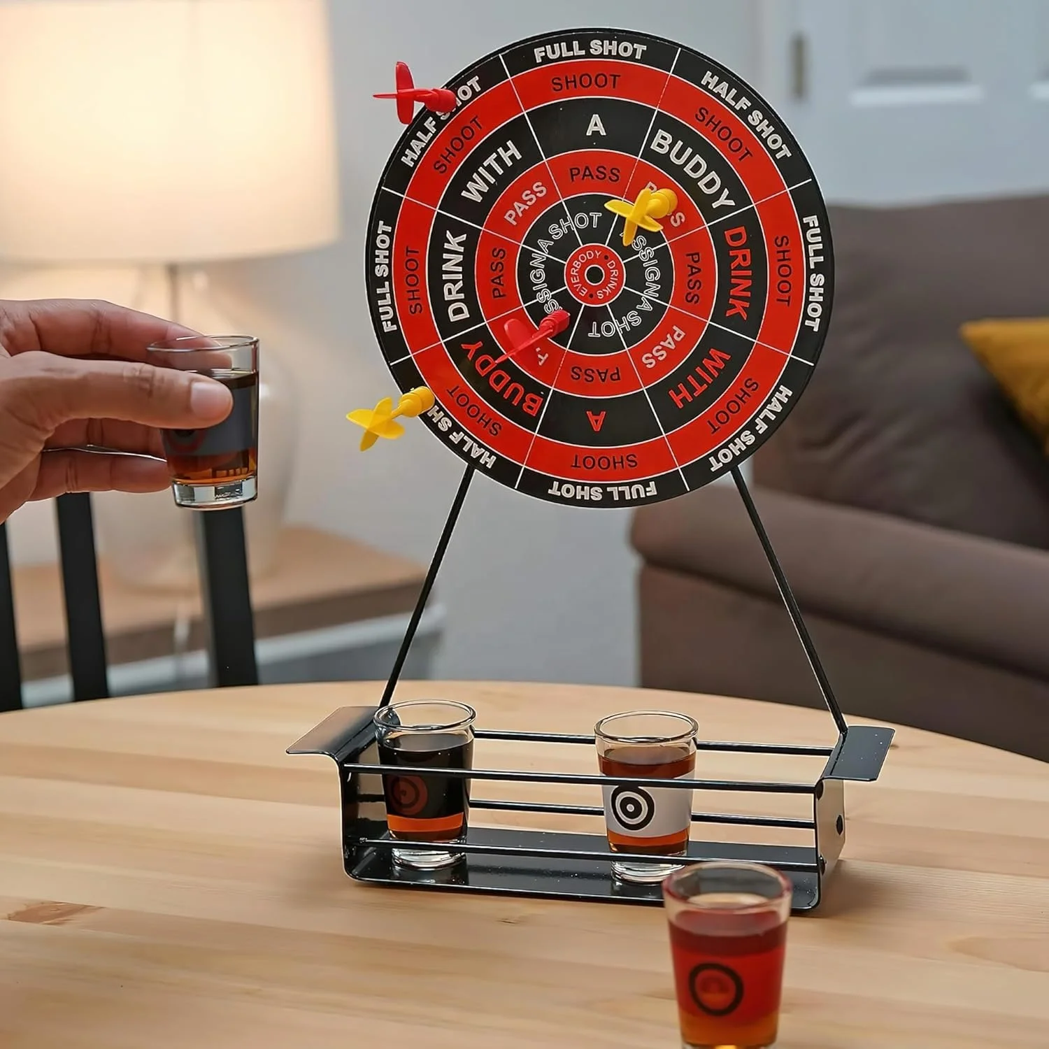 Fun Party Game for Groups Magnetic Dart Board Drinking Game